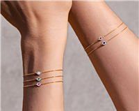 Bracciale Dédié in Titanio Smeraldo sintetico 0.03 Ct BRD2607 SM 925 BI - BRD2607 SM 925 BI